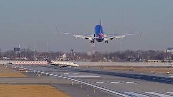 WATCH | Southwest flight aborts landing at Chicago airport to avoid collision with jet