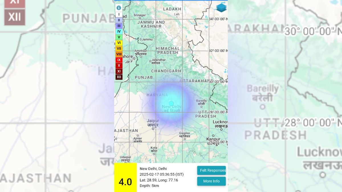 Tremors in Delhi-NCR as 4.0 magnitude earthquake strikes early Monday