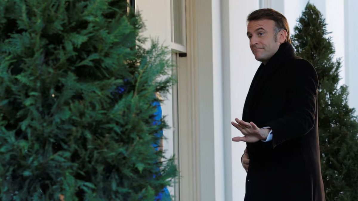 French President Emmanuel Macron arrives at the White House. Source: AP French President Emmanuel Macron arrives at the White House. Source: AP
