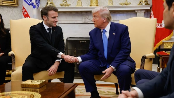 After talks with Trump, Macron says 'peace must not mean surrendering Ukraine'