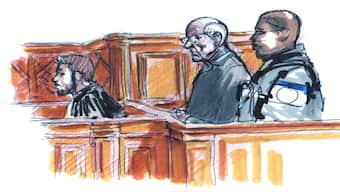 French ex-surgeon Joel Le Scouarnec, accused of aggravated rape and sexual assault against hundreds of children during three decades, is seen during his trial at the courthouse in Saintes,  France, March 3, 2020. The new trial in Vannes is expected to last four months. File image/Reuters