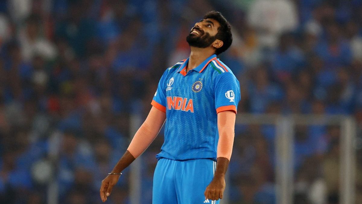 Jasprit Bumrah reacts during the 2023 ODI World Cup. Image: Reuters Jasprit Bumrah reacts during the 2023 ODI World Cup. Image: Reuters