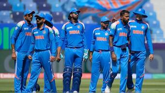 Indian players during the CT 2025 match against Pakistan. Image: AP
