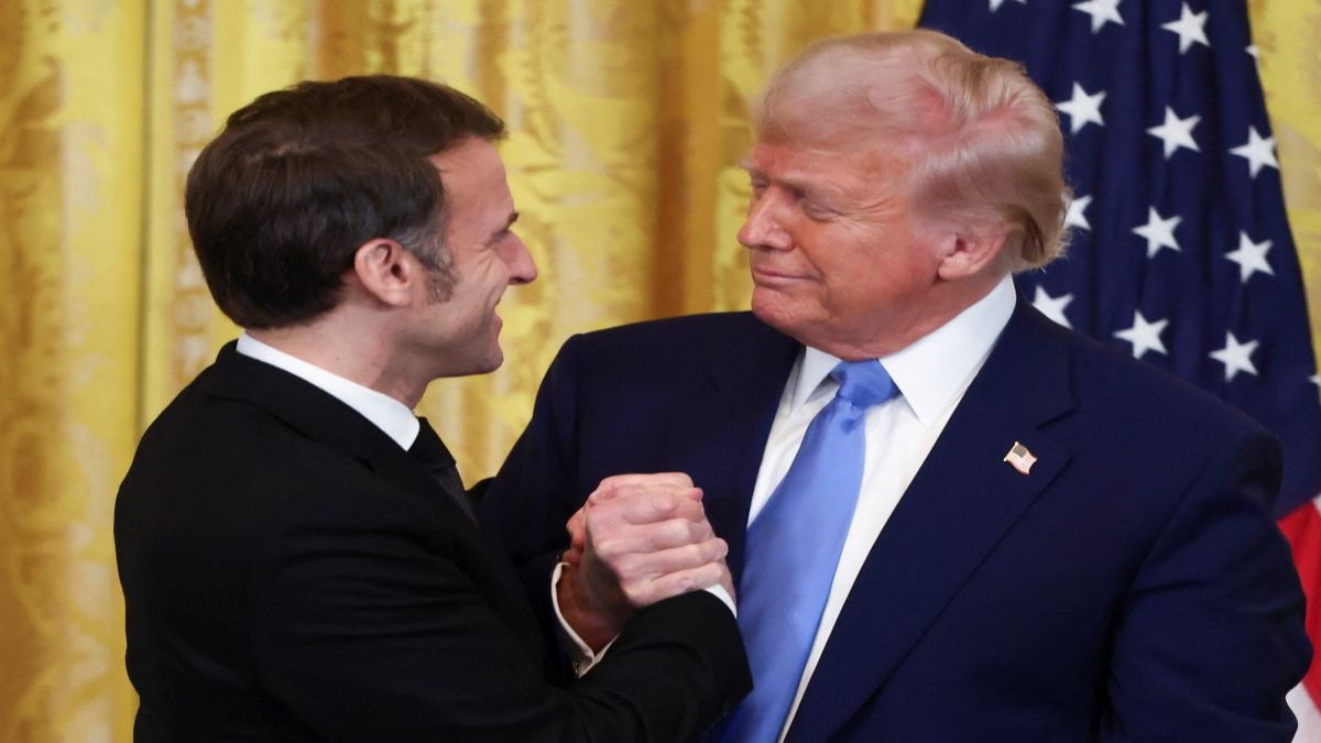 Handshakes, some fact-checking and more: What did Trump, Macron discuss about Ukraine?