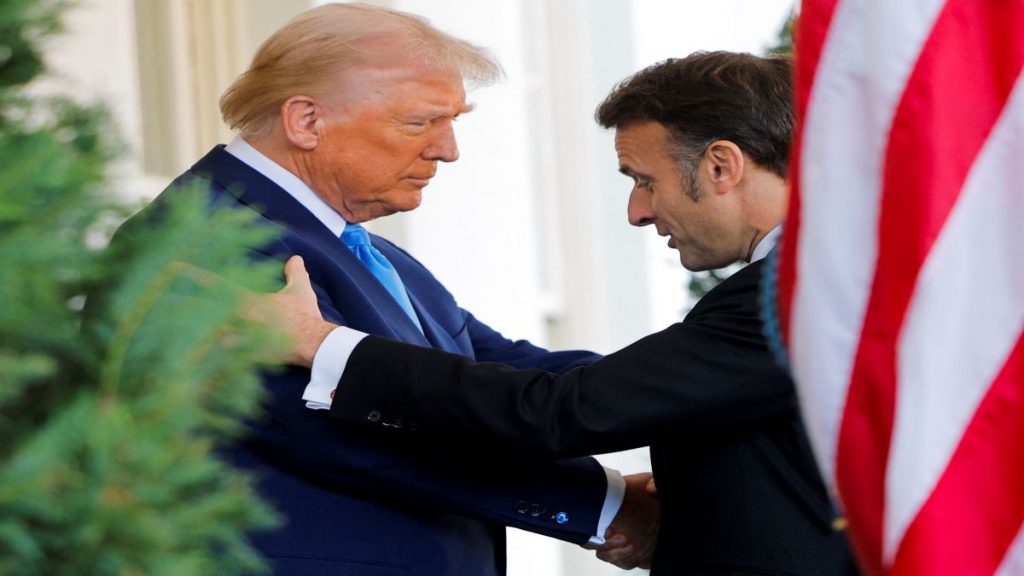 What did Donald Trump, Emmanuel Macron discuss about Ukraine at White ...