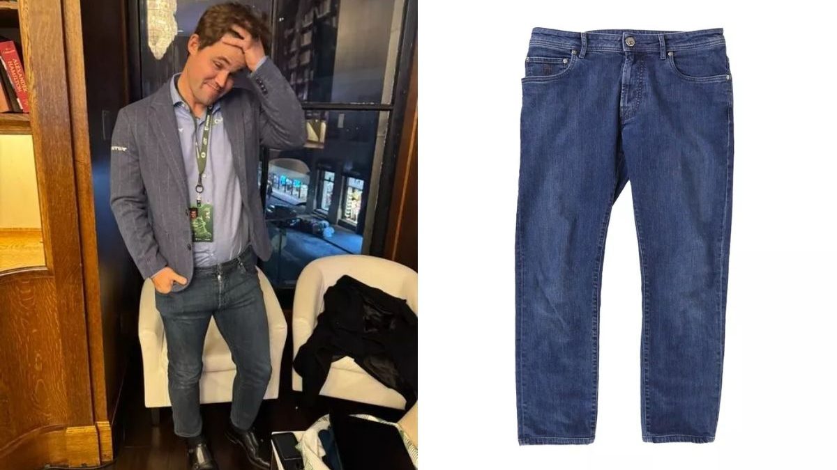 Magnus Carlsen's infamous jeans that took the chess world by storm sold for a whopping Rs 31 lakh Magnus Carlsen's infamous jeans that took the chess world by storm sold for a whopping Rs 31 lakh