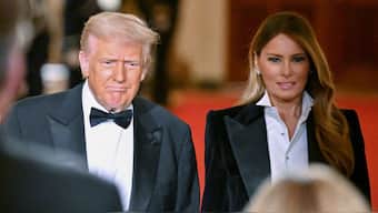 After being nearly a month away from Washington, First Lady Melania Trump made her return to the White House on Saturday, stepping back into the spotlight for the annual dinner with the nation’s governors. AFP