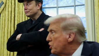 Elon Musk listens to US President Donald Trump speak in the Oval Office of the White House in Washington, DC on, February 11. Reuters