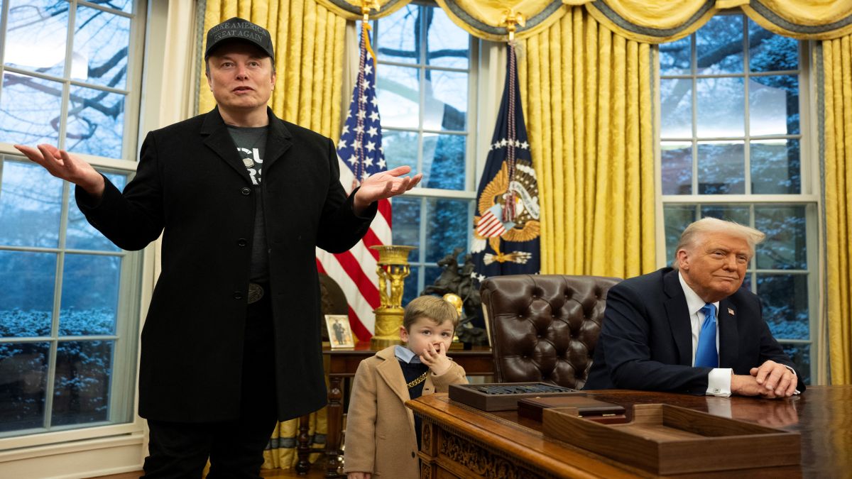 Elon Musk speaks as his son X Æ A-Xii and US President Donald Trump look on in the Oval Office of the White House in Washington, DC. Don't miss little X picking his nose while the Doge chief and US president continue talking. File image/AFP Elon Musk speaks as his son X Æ A-Xii and US President Donald Trump look on in the Oval Office of the White House in Washington, DC. Don't miss little X picking his nose while the Doge chief and US president continue talking. File image/AFP