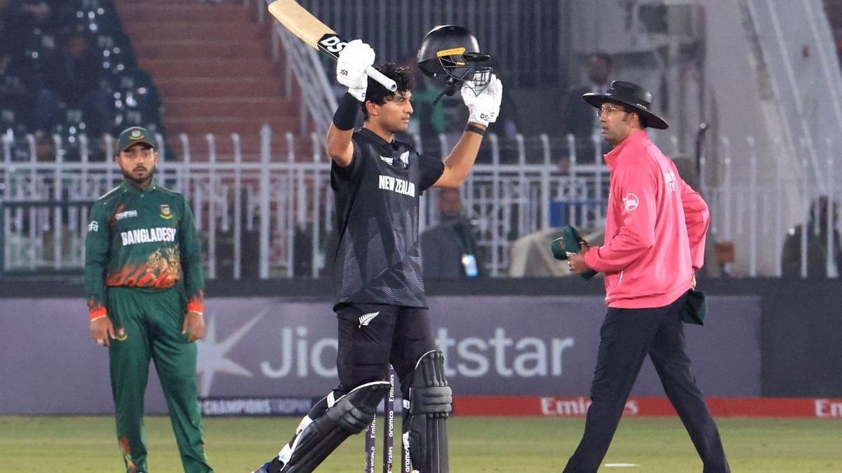 Champions Trophy 2025: Rachin Ravindra's century powers New Zealand into semifinals as Bangladesh lose by 5 wickets