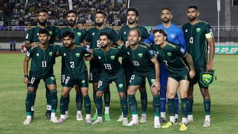 Pakistan players pose for a team group photo before a match. Image: Reuters