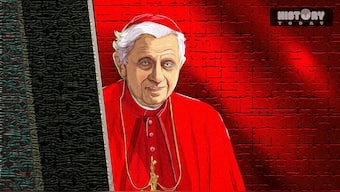 Pope Benedict XVI resigned on February 28, 2013, citing health and age concerns. He was the first pope to resign in over 600 years. Illustration: Santan