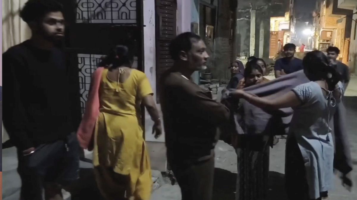 People rushed out of their houses as earthquake tremors hit Delhi-NCR early Monday morning. PTI People rushed out of their houses as earthquake tremors hit Delhi-NCR early Monday morning. PTI