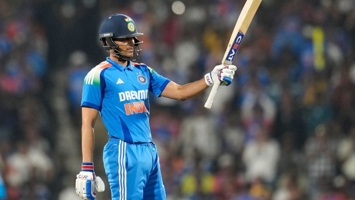 Shubman Gill in action during the first ODI against England. Image: AP Shubman Gill in action during the first ODI against England. Image: AP
