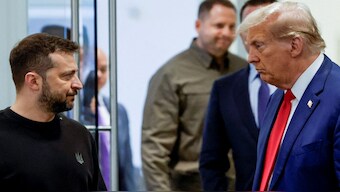US President Donald Trump has labelled his Ukrainian counterpart Zelenskyy as a dictator with very poor approval ratings. File image/Reuters