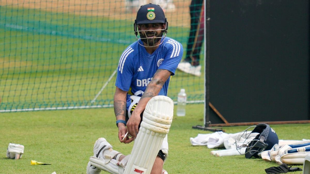Virat Kohli participates in a practice session. Image: PTI Virat Kohli participates in a practice session. Image: PTI