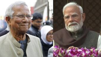 Bangladesh Chief Adviser Muhammad Yunus (L) and Prime Minister Narendra Modi (R). PTI / AP