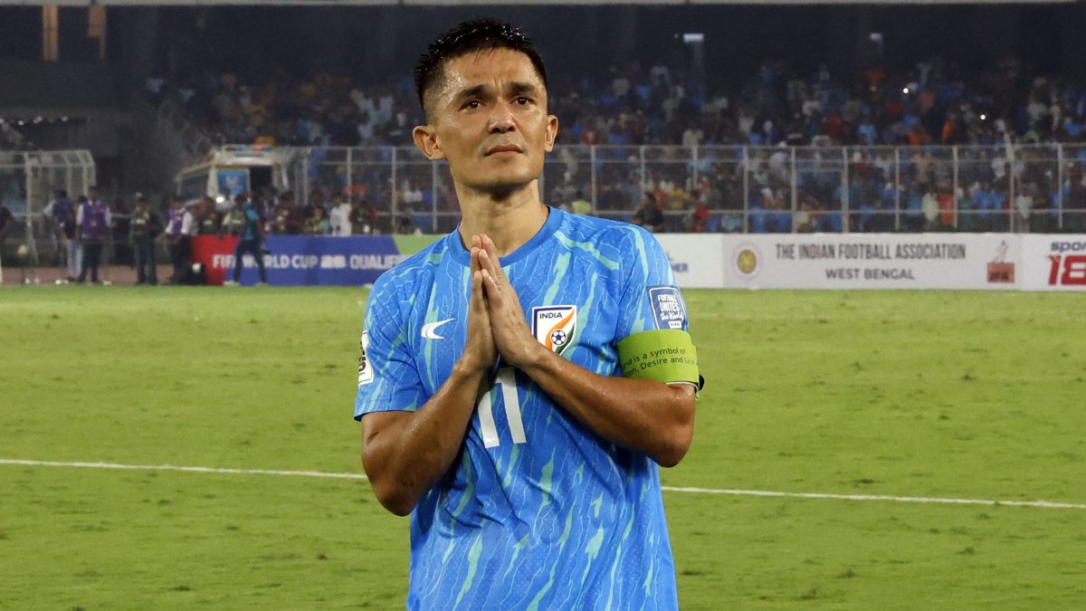 Legendary Indian footballer Sunil Chhetri. Image: Reuters Legendary Indian footballer Sunil Chhetri. Image: Reuters