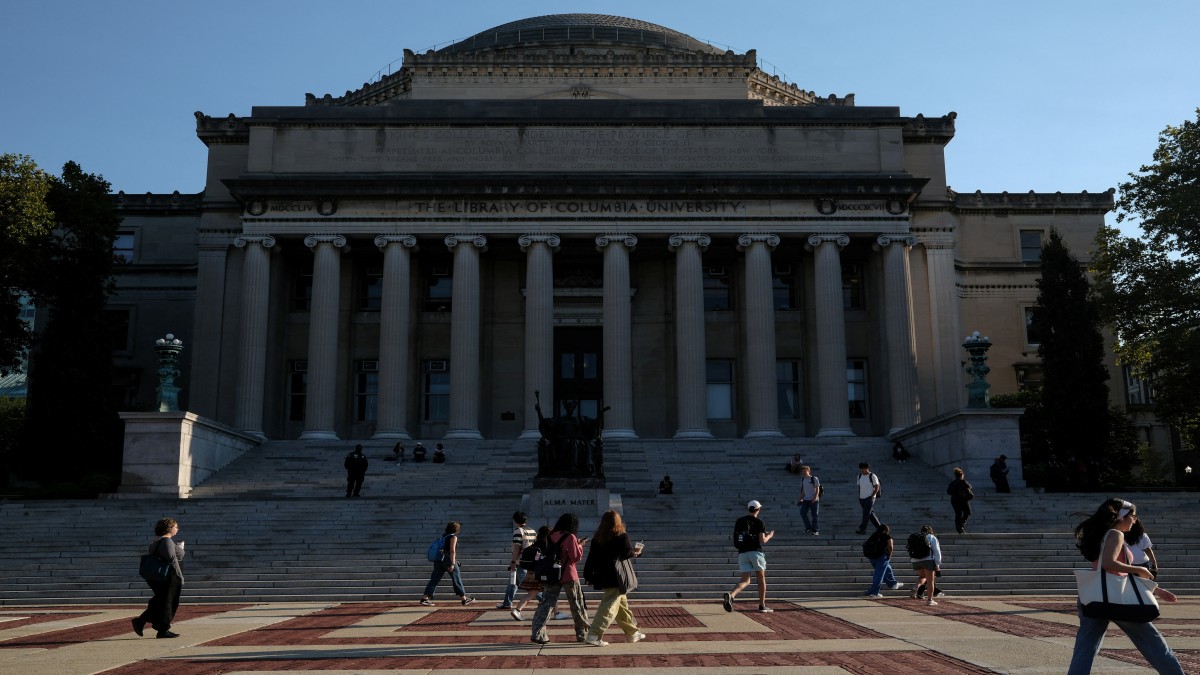 People walk through Columbia University campus on the first day of the new semester in New York City, US, September 3, 2024. Reuters/Representational Image People walk through Columbia University campus on the first day of the new semester in New York City, US, September 3, 2024. Reuters/Representational Image