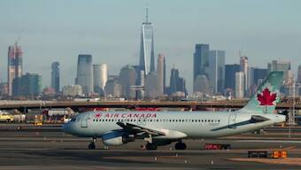 An Air Canada airplane at Newark Liberty airport. AFP