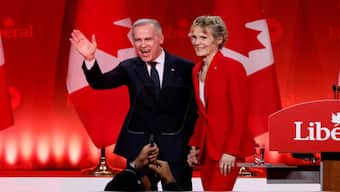 Mark Carney with his wife Diana Fox. Mark Carney is a former central banker who previously led both the Bank of Canada and the Bank of England. Reuters