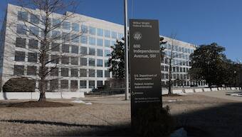 A view of the exterior of the Federal Aviation (FAA) Headquarters on Independence Avenue. File image/ AFP