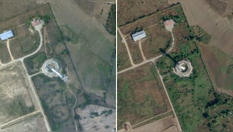 (COMBO) This combination of satellite images released by Planet Labs on March 29, 2025, shows the collapsed control tower at Nay Pyi Taw International Airport (L) in Naypyidaw, Myanmar, after the March 27, 2025, earthquake and the same area on January 13, 2025 . The death toll from the 7.7-magnitude earthquake that hit Myanmar and Thailand passed 1,600 on March 29, 2025, as rescuers dug through the rubble of collapsed buildings in a desperate search for survivors. The quake struck northwest of the city of Sagaing in central Myanmar early in the afternoon of March 27, followed minutes later by a 6.7-magnitude aftershock. (Photo by Handout / © 2025 PLANET LABS PBC / AFP) / RESTRICTED TO EDITORIAL USE - MANDATORY CREDIT "AFP PHOTO / © 2025 PLANET LABS PBC" - NO MARKETING NO ADVERTISING CAMPAIGNS - DISTRIBUTED AS A SERVICE TO CLIENTS - EXISTING WATERMARKS MAY NOT BE REMOVED/CROPPED
