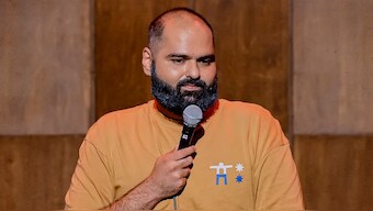 Stand-up comedian Kunal Kamra's picture put outside a public toilet to protest against his controversial joke