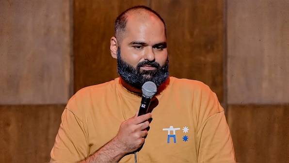 Stand-up comedian Kunal Kamra's picture put outside a public toilet to protest against his controversial joke