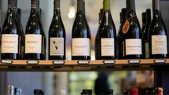 Bottles of European wines are displayed in San Francisco, US. File Image/AP