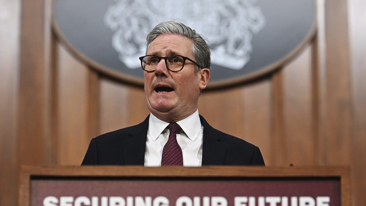 Britain's Prime Minister Keir Starmer speaks at a press conference following this morning's virtual summit video conference at 10 Downing Street in London, England, March 15, 2025. AP file Britain's Prime Minister Keir Starmer speaks at a press conference following this morning's virtual summit video conference at 10 Downing Street in London, England, March 15, 2025. AP file