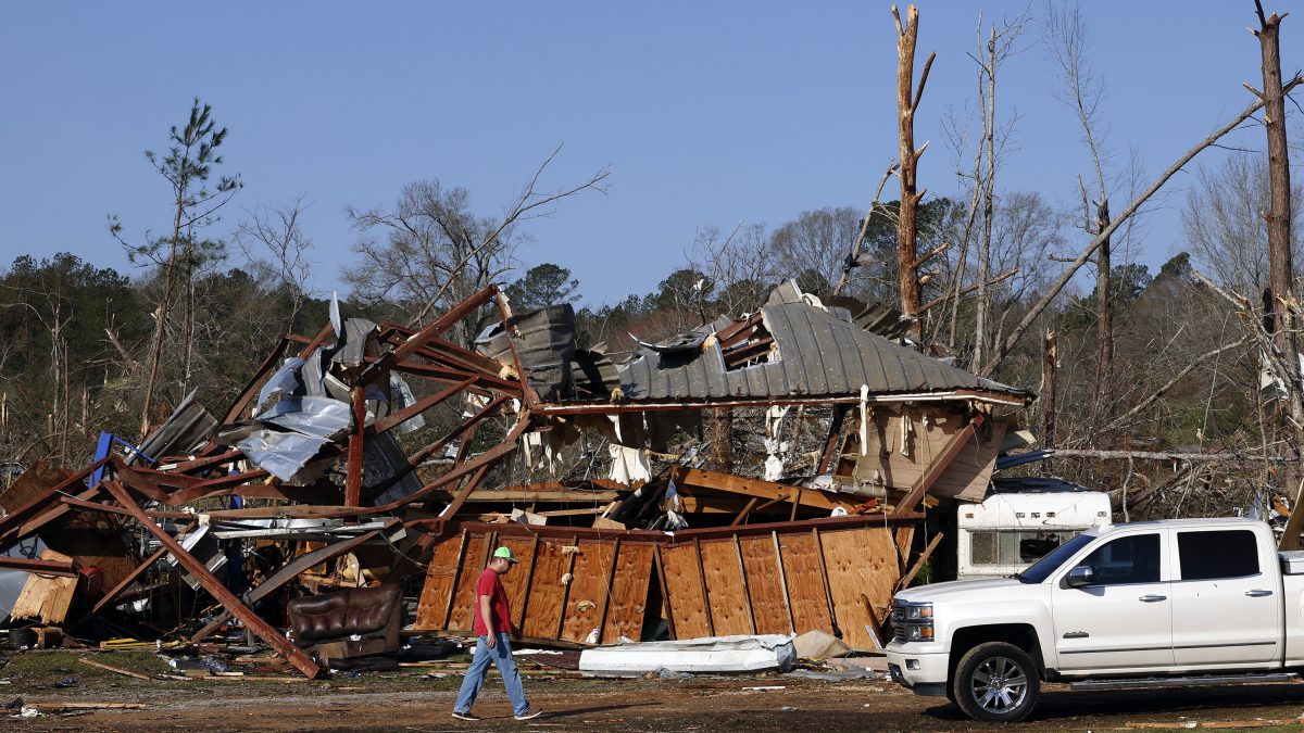 Residents look for personal belongings in the damage after a tornado passed through where two people lost their lives, in Plantersville, Ala. AP Residents look for personal belongings in the damage after a tornado passed through where two people lost their lives, in Plantersville, Ala. AP