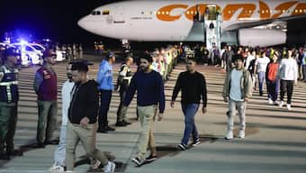 Venezuelan migrants deported from the United States arrive at Simon Bolivar International Airport in Maiquetia, Venezuela. AP file