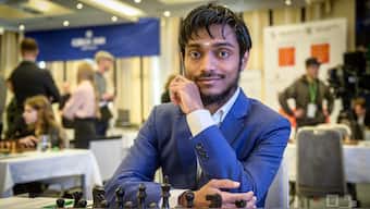 Aravindh Chithambaram is at third in FIDE Circuit 2025 standings after winning Prague Chess Masters. Image: Prague Chess Masters 
