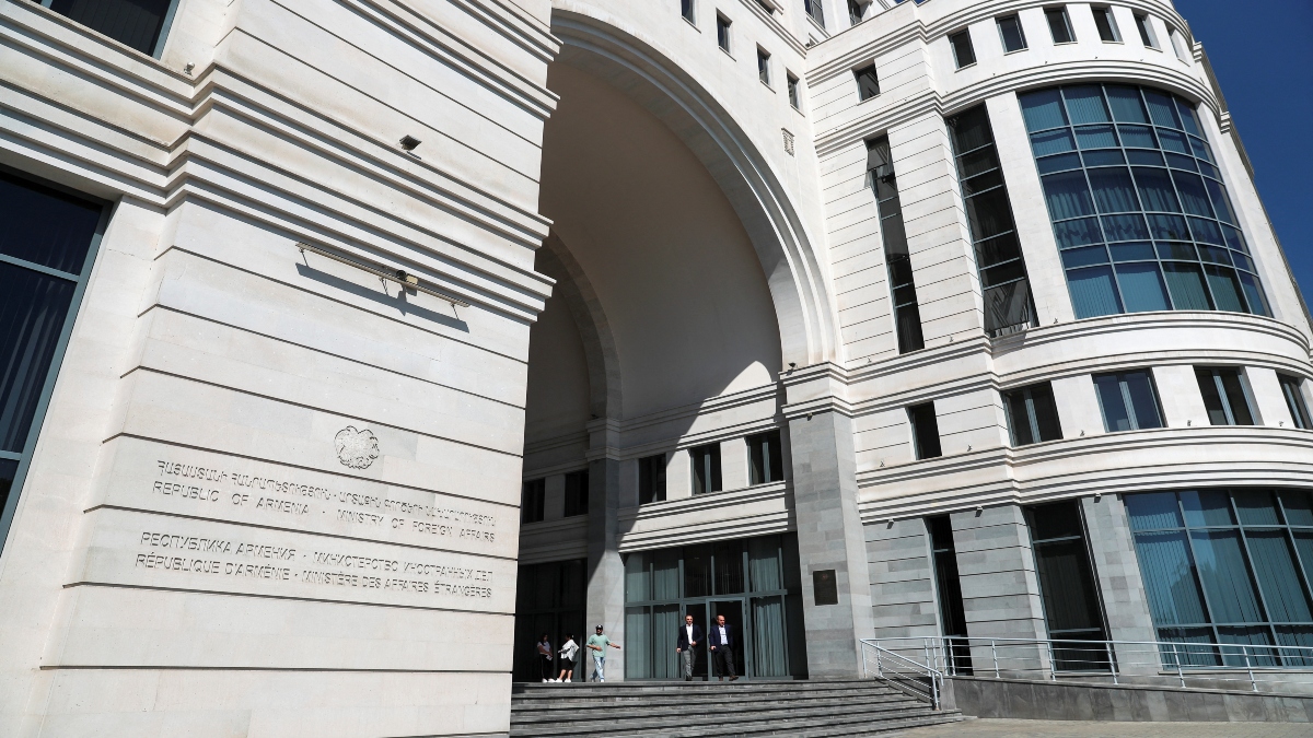 A general view shows the headquarters of Armenia's Foreign Ministry in Yerevan, Armenia, on September 20, 2023. Reuters File A general view shows the headquarters of Armenia's Foreign Ministry in Yerevan, Armenia, on September 20, 2023. Reuters File