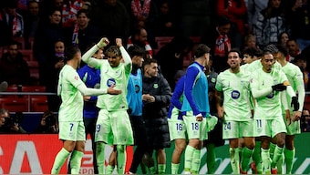 All four goals for Barcelona were scored after the 70th minute in the match. Image: Reuters
