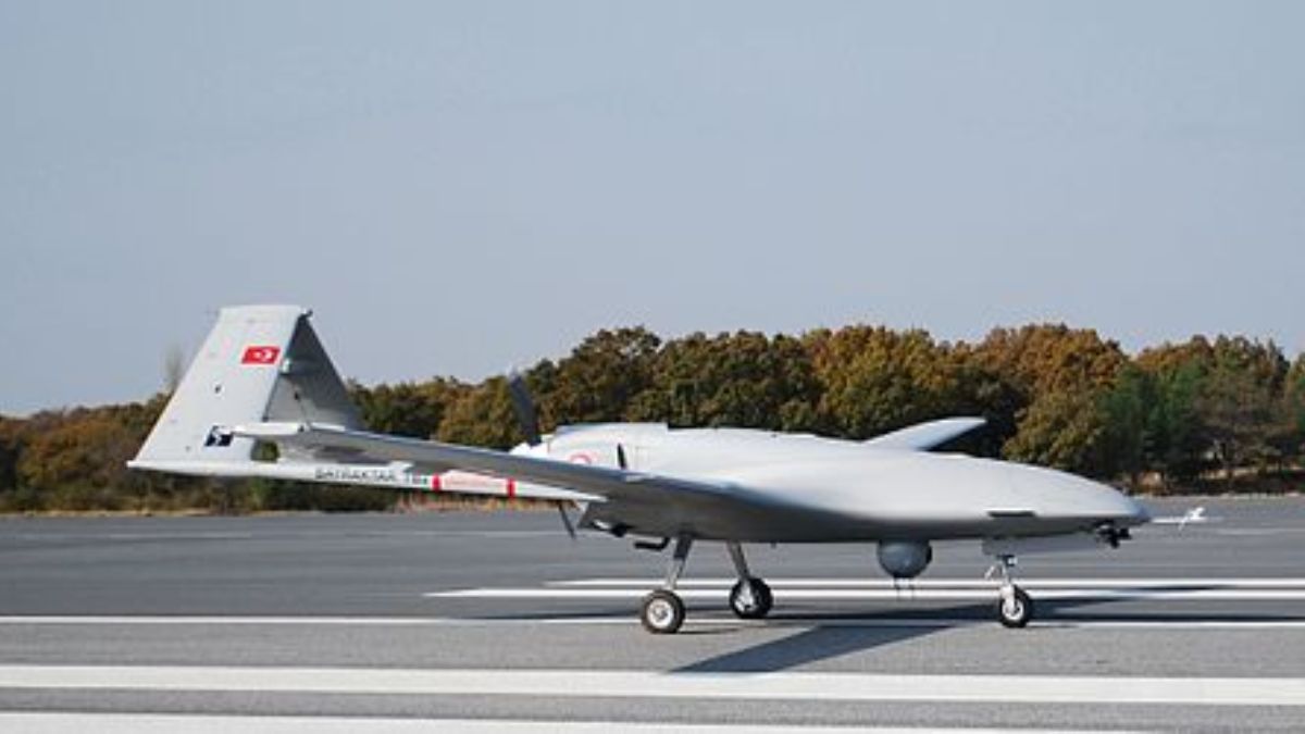 The Turkish-made Bayraktar TB2 drone has been spotted near the India-Bangladesh border in the past. Image courtesy: Wikimedia Commons The Turkish-made Bayraktar TB2 drone has been spotted near the India-Bangladesh border in the past. Image courtesy: Wikimedia Commons