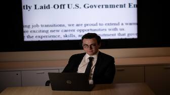 Max Lesser, a senior analyst on emerging threats at the Foundation for Defense of Democracies poses for a portrait at an office in Washington, D.C., US, on Monday. Reuters