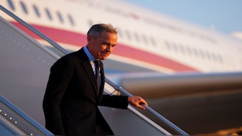 (File) Canada's Prime Minister Mark Carney arrives in Paris. AP