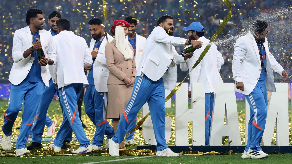 Explained: Why did the Champions Trophy-winning Indian team wear white jackets after final in Dubai? Explained: Why did the Champions Trophy-winning Indian team wear white jackets after final in Dubai?