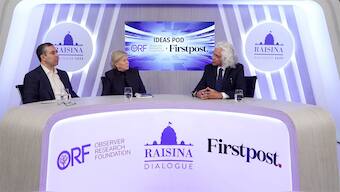 Jane Holl Lute, President and Chief Executive Officer, SICPA, United States of America and Max Abrahms, Northeastern University, US participate in the session Distressed Democracy hosted by Gautam Chikermane, Vice President, Observer Research Foundation, New Delhi participate Distressed Democracy at Firstpost’s IdeasPod as part of the annual Raisina Dialogue organised by Observers Research Foundation (ORF) in partnership with the Ministry of External Affairs