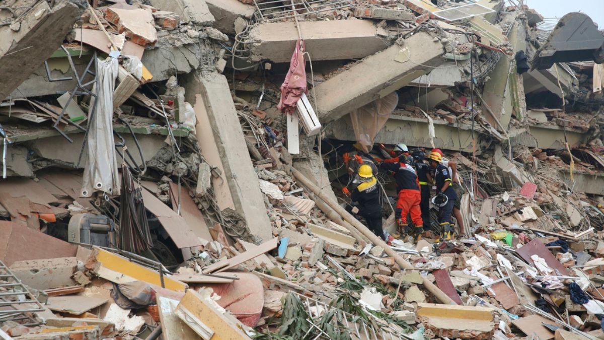 In this photo released by Xinhua News Agency, rescuers conduct a search and rescue at a collapsed building in the aftermath of an earthquake in Mandalay, Myanmar. AP In this photo released by Xinhua News Agency, rescuers conduct a search and rescue at a collapsed building in the aftermath of an earthquake in Mandalay, Myanmar. AP