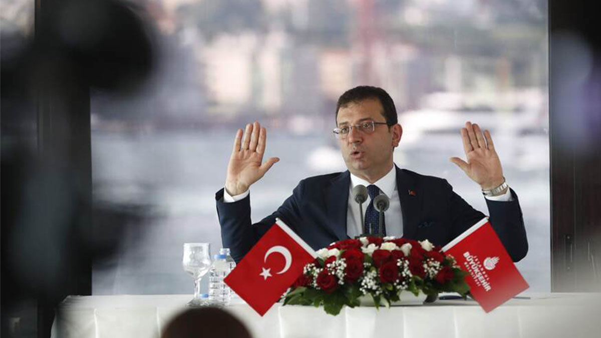 (File) Ekrem Imamoglu, the Mayor of Istanbul from Turkey's main opposition opposition Republican People's Party. AP (File) Ekrem Imamoglu, the Mayor of Istanbul from Turkey's main opposition opposition Republican People's Party. AP