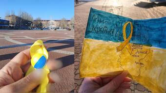 Yellow Ribbon activists in Crimea and occupied Luhansk region resist Russian occupation. X / @yellowribbonENG