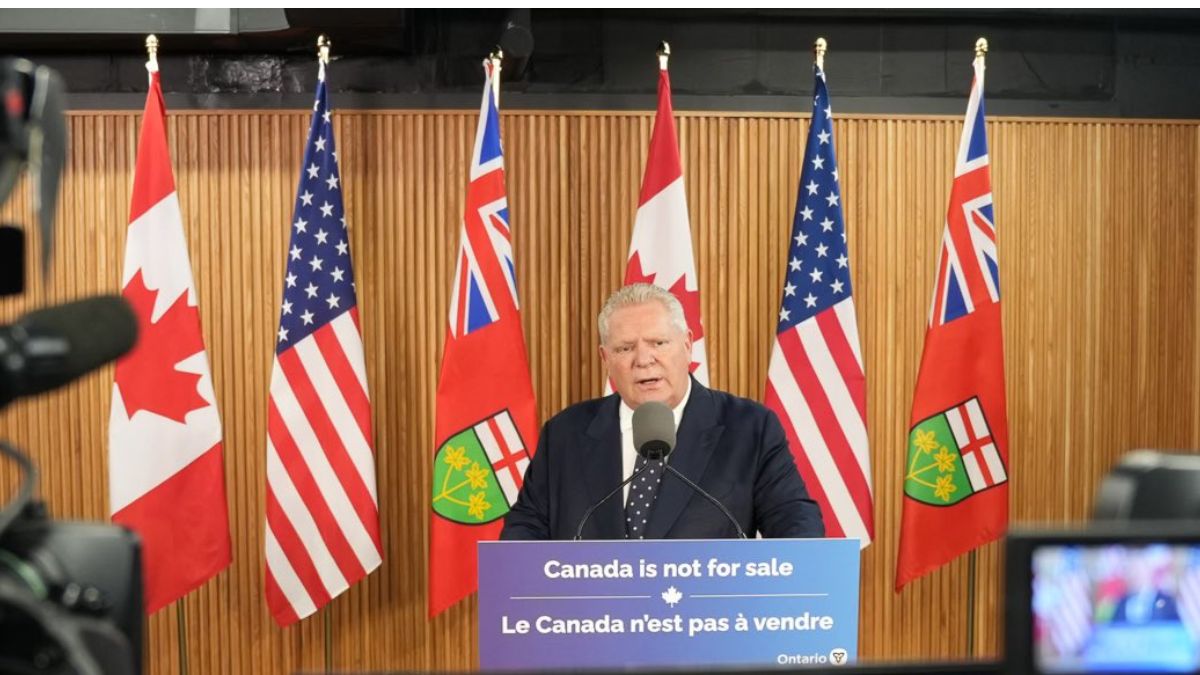 Doug Ford, the Premier of Canada's Ontario province, announces retaliatory measures to US President Donald Trump's tariffs on Canada on Tuesday, March 4, 2025. (Photo: X/Doug Ford) Doug Ford, the Premier of Canada's Ontario province, announces retaliatory measures to US President Donald Trump's tariffs on Canada on Tuesday, March 4, 2025. (Photo: X/Doug Ford)