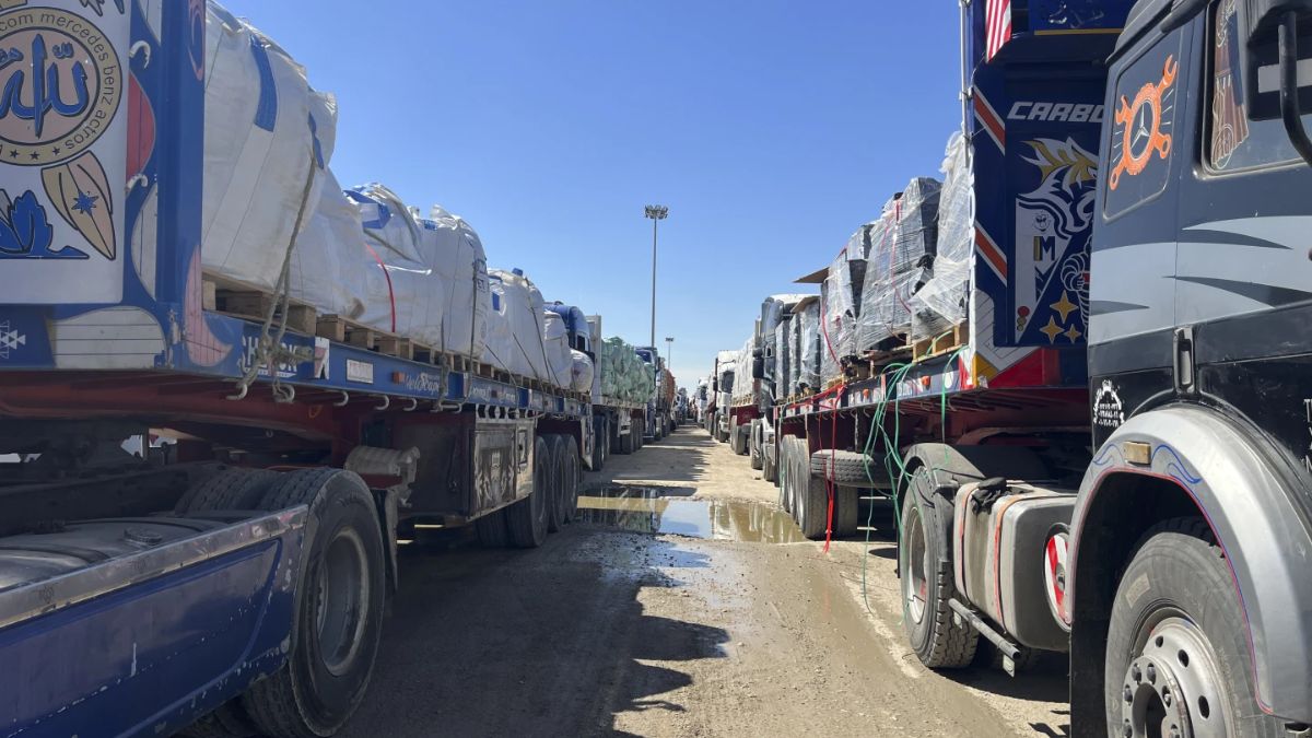 UN says at least 90 aid trucks dispatched to Gaza amid international pressure over Israel