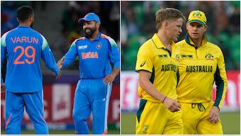 India and Australia face off in the first semi-final of the 2025 ICC Champions Trophy, in Dubai on Tuesday, 4 March. AP