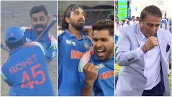The Dubai International Cricket Stadium erupted with joy after India's four-wicket victory over New Zealand in the Champions Trophy, with members of the Indian team as well as commentators and fans dancing with joy. Image credit: ICC/Star Sports