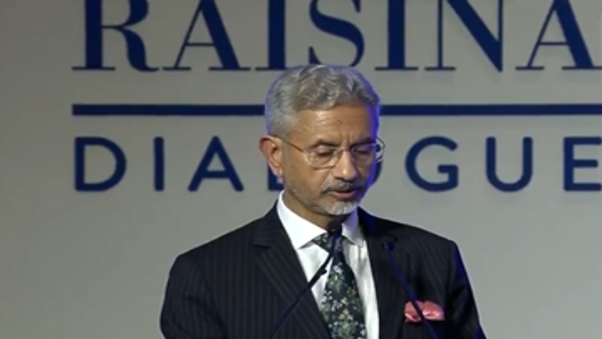 External Affairs Minister S Jaishankar addresses the Raisina Dialogue 2025 on Monday. ANI External Affairs Minister S Jaishankar addresses the Raisina Dialogue 2025 on Monday. ANI