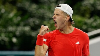 Jakub Mensik won his first ATP title as Novak Djokovic remains stuck on 99. Image: Reuters